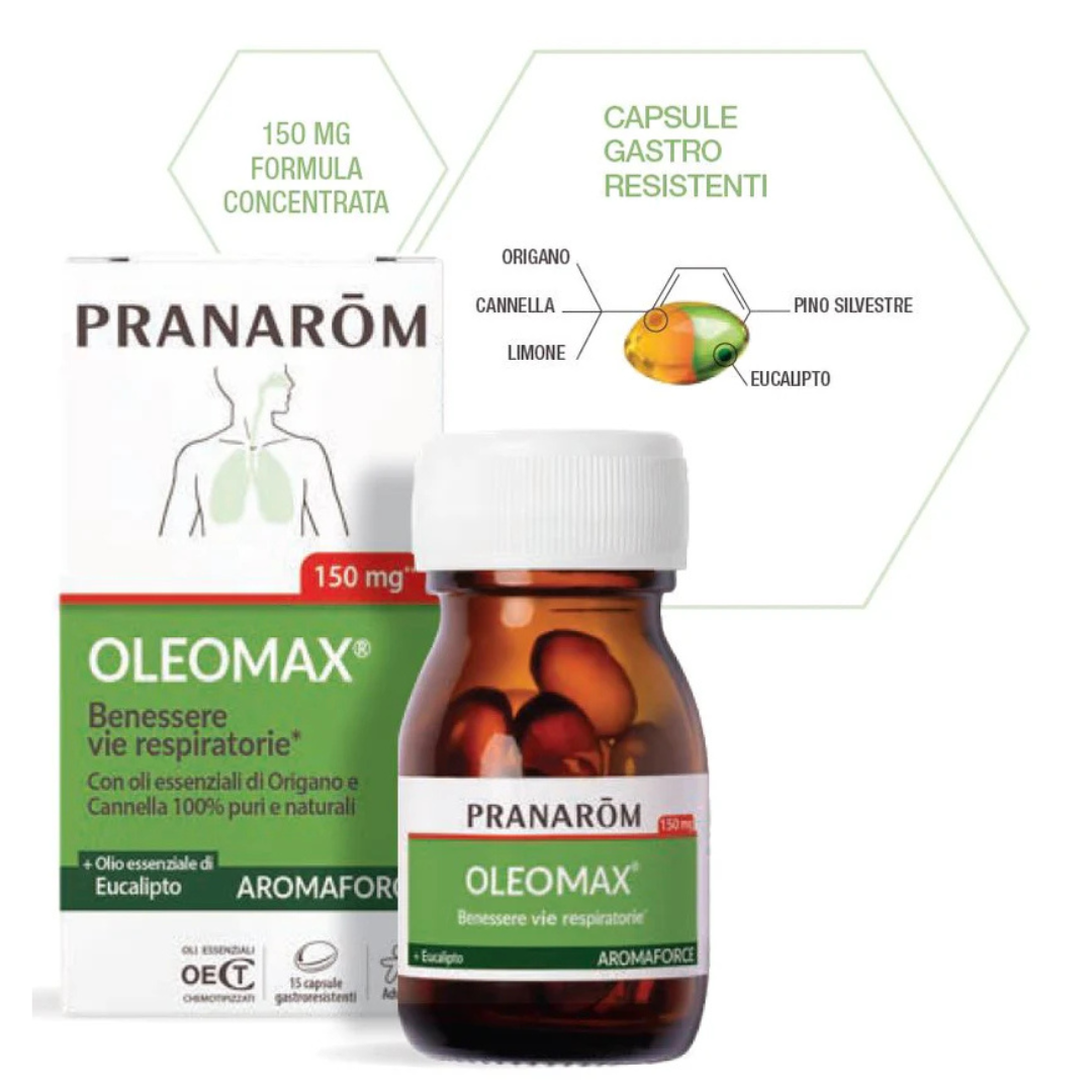 Oleomax Benessere Respiratorio Pranarom - 15perle (gastroresistenti)