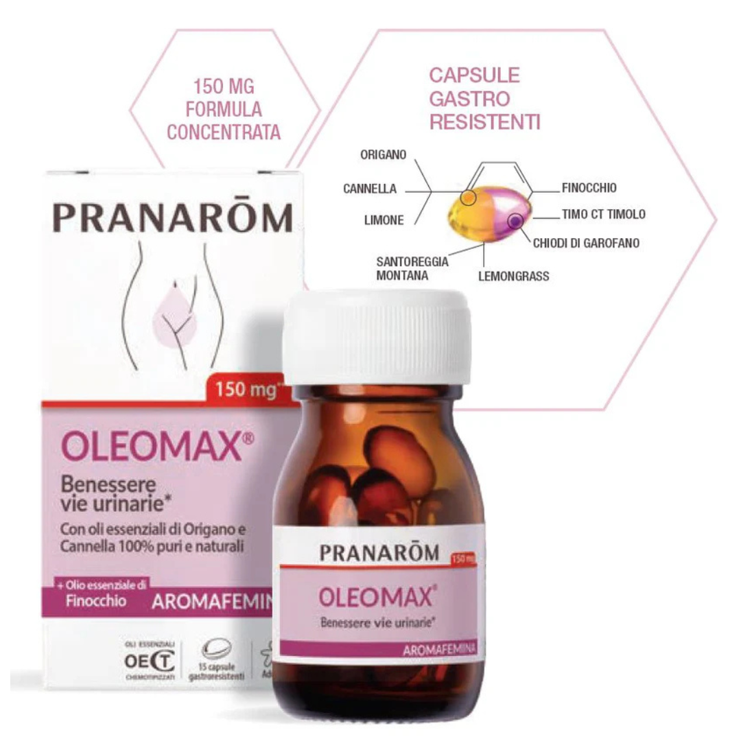 Oleomax Vie Urinarie Pranarom - 15perle (gastroresistenti)