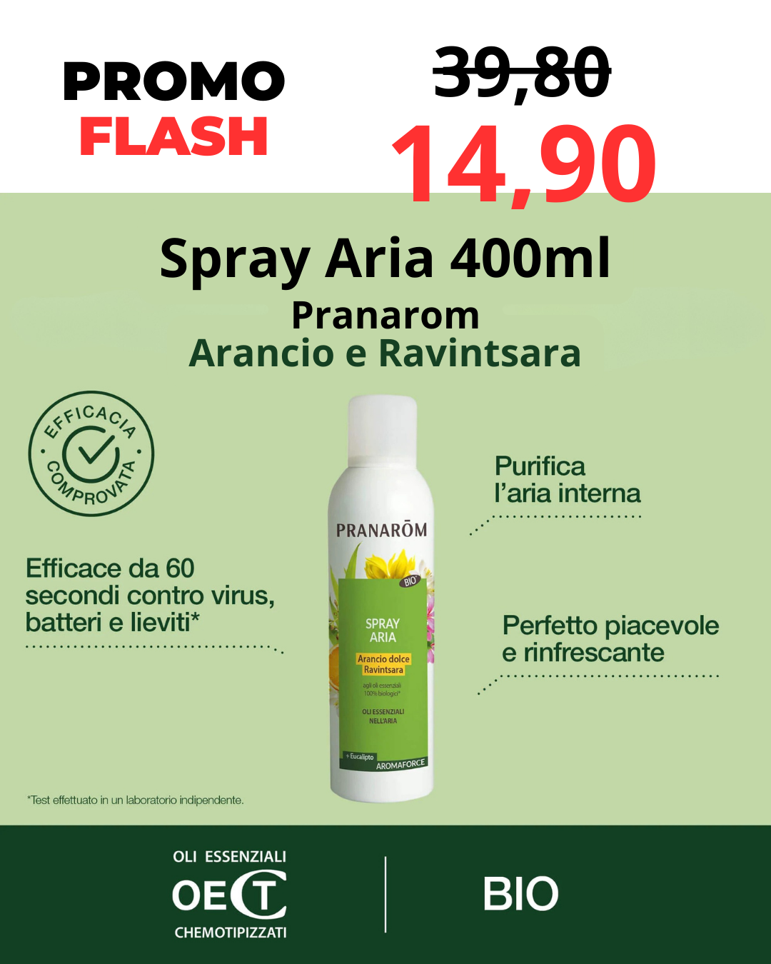 Spray Aria Arancio-Ravintsara Pranarom - 400ml
